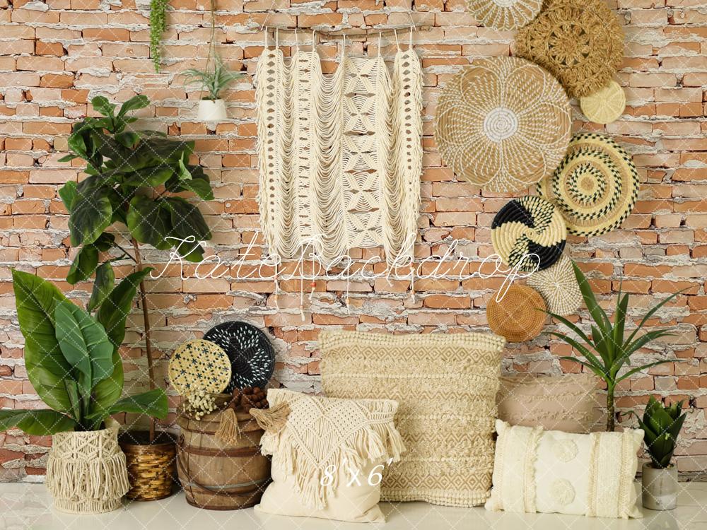 Kate Südwestlicher Boho-Makrame-Wandhintergrund von Mandy Ringe Photography - Kate Backdrop.de