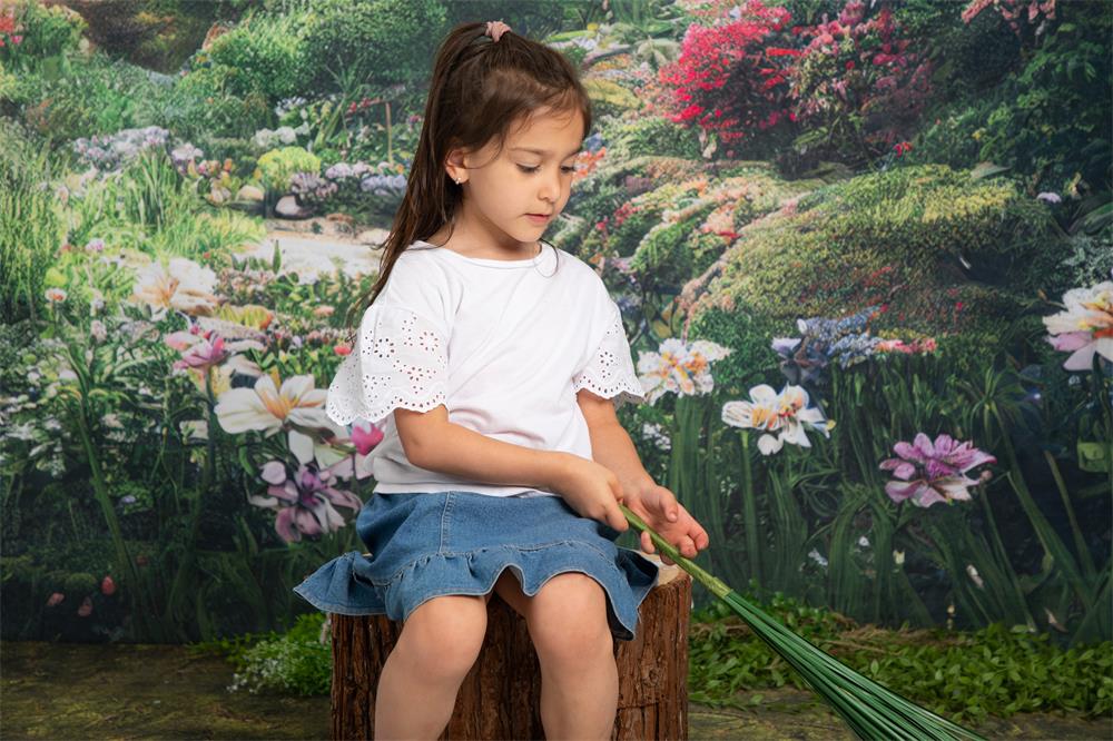 Kate Magic Forest Fantasy Dschungel Blume Gras Hintergrund von Chain Photography - Kate Backdrop.de