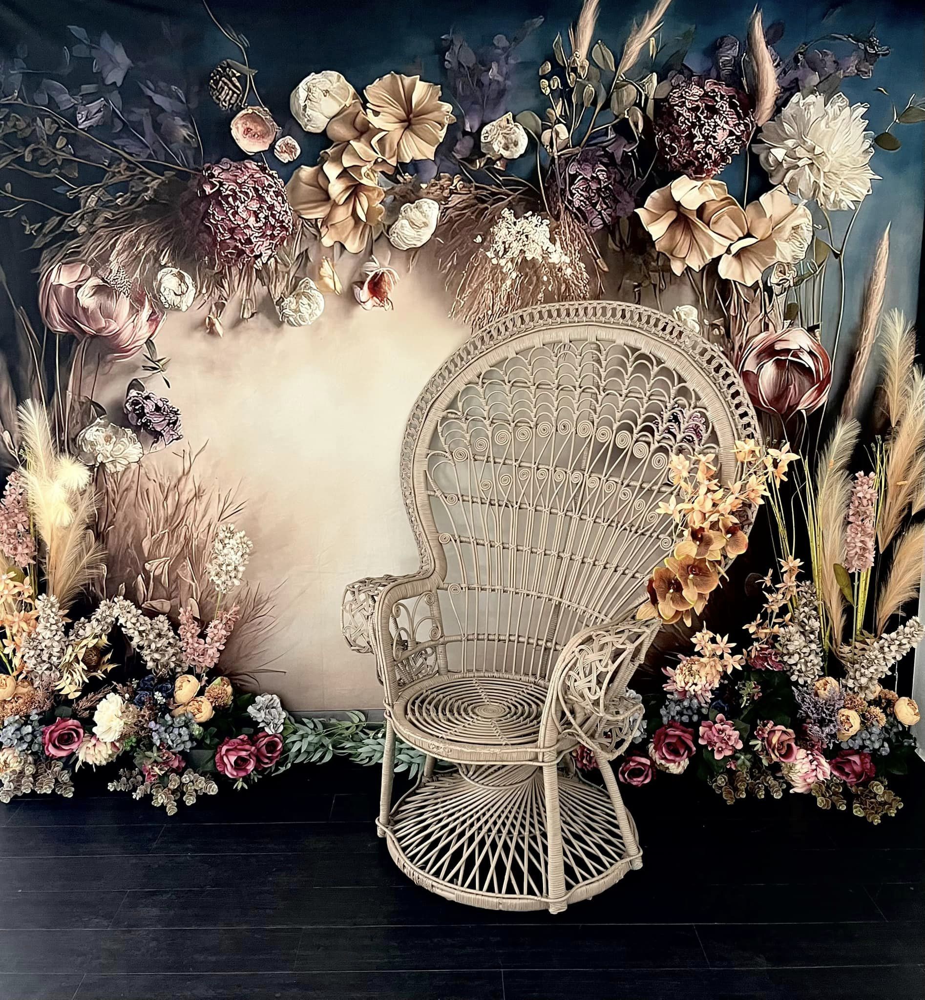 Kate Painterly Fine Art Boho Getrocknete Blumen Upside Set Hintergrund von Mini MakeBelieve