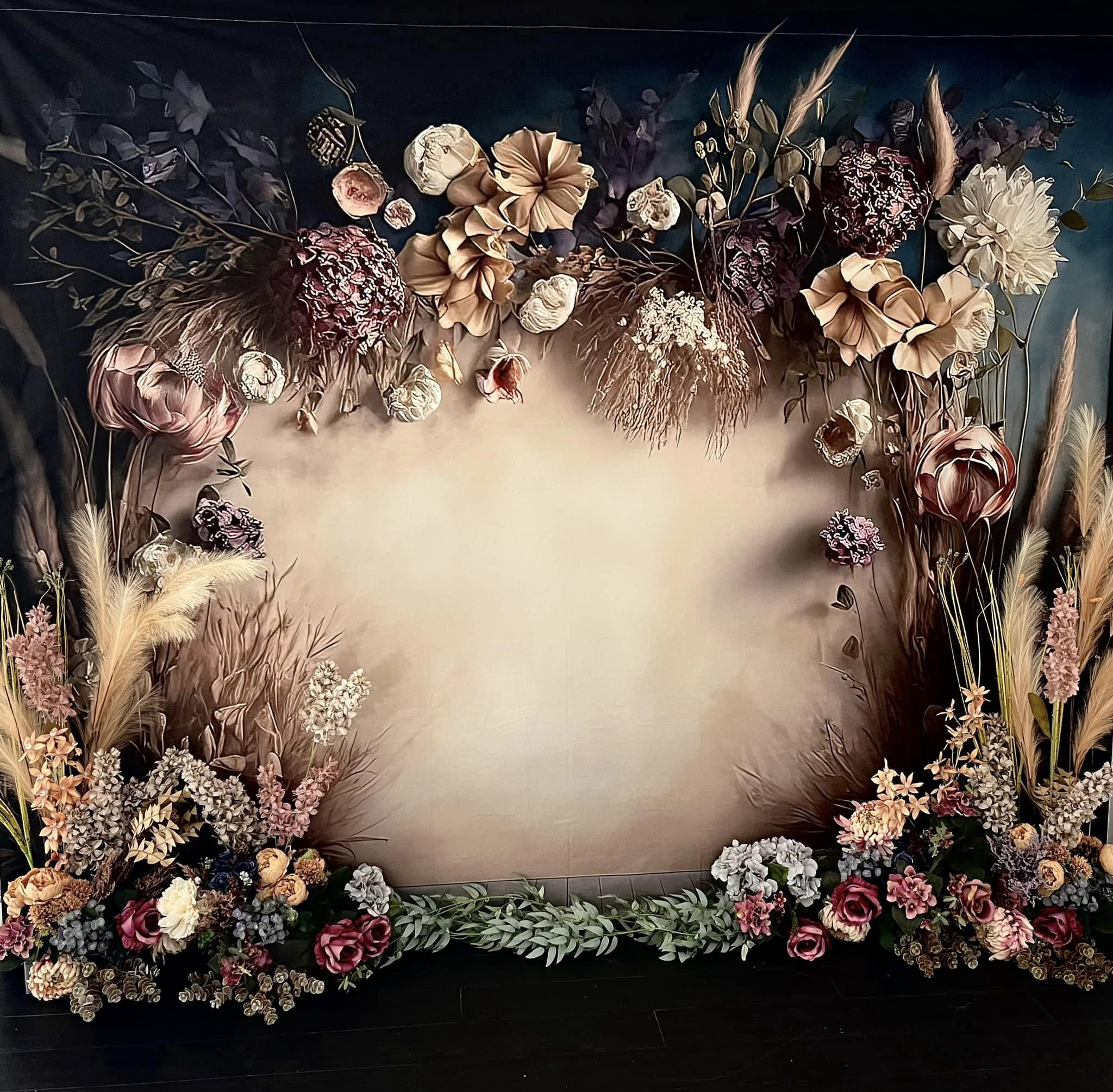 Kate Painterly Fine Art Boho Getrocknete Blumen Upside Set Hintergrund von Mini MakeBelieve
