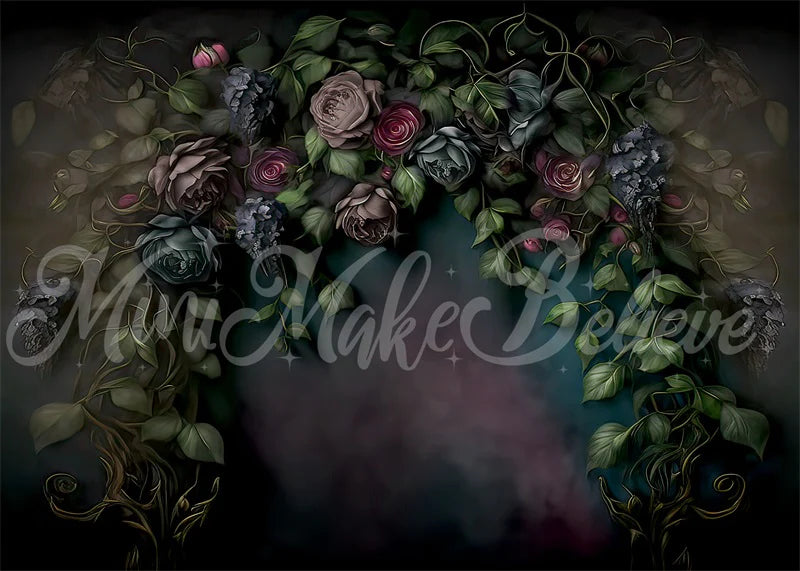 Kate Gotische Efeuranken Malerische Kunst Floraler Hintergrund von Mini MakeBelieve