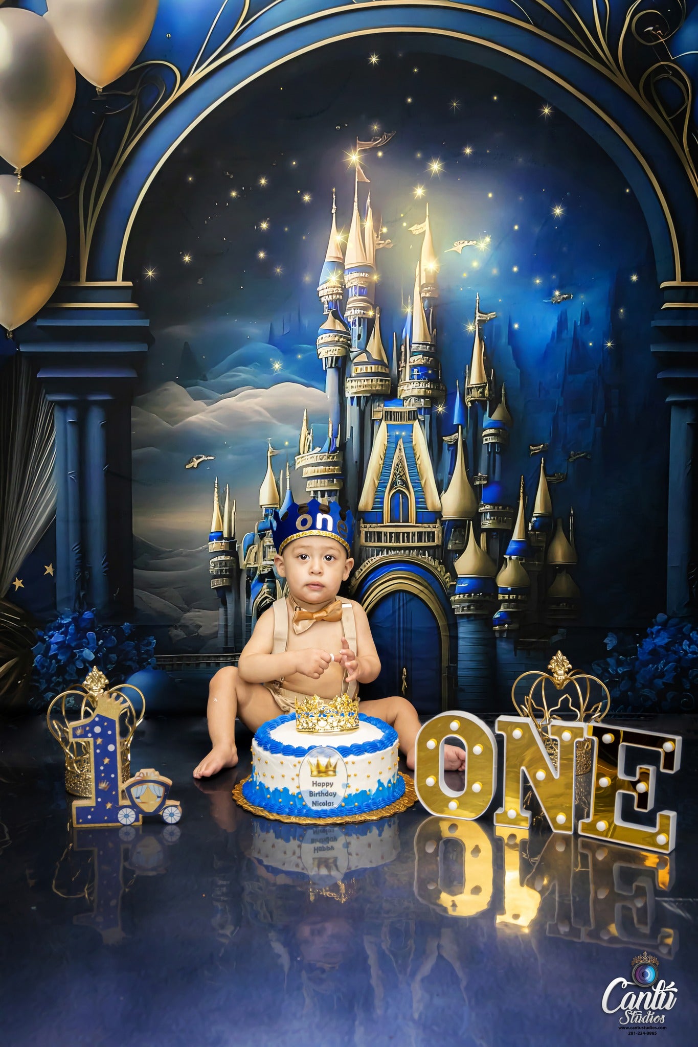Kate Schloss Blau Prinz Geburtstag Hintergrund von Ashley Paul - Kate Backdrop.de