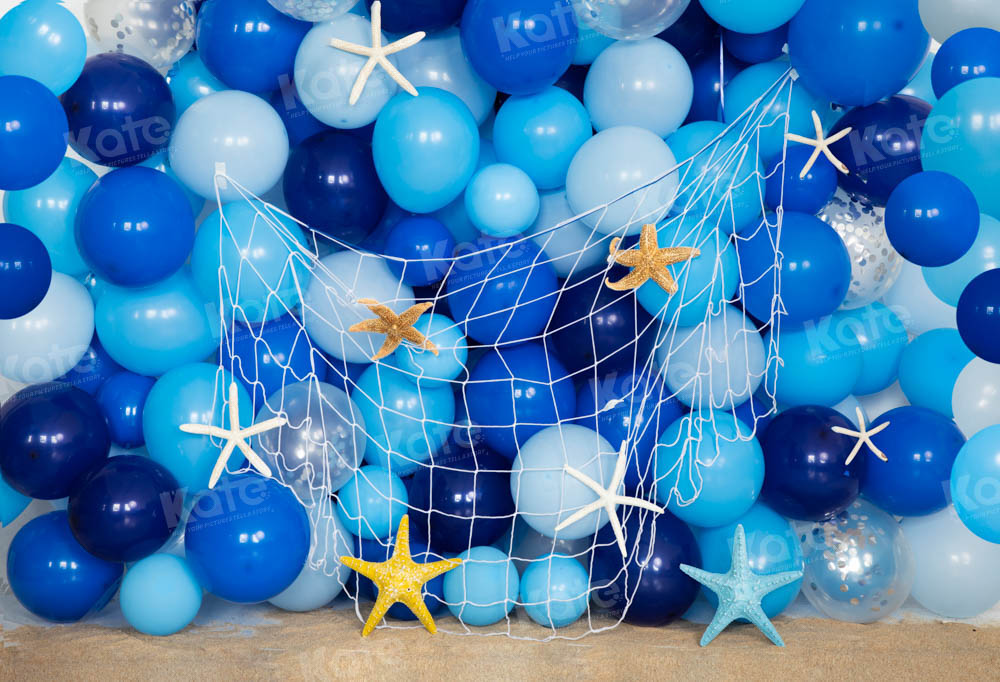 Kate Sommer Blauer Ballon Angeln Hintergrund von Emetselch - Kate Backdrop.de