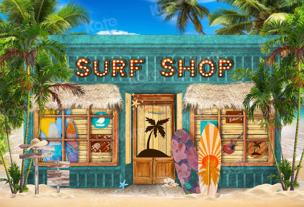 Kate Sommer Surf Shop Strand Hintergrund für Fotografie