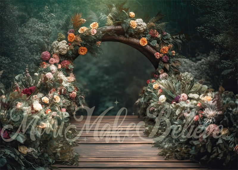 Kate Painterly Fine Art Fairy Path Floral Arch Hintergrund von Mini MakeBelieve