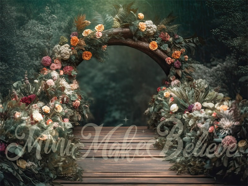 Kate Painterly Fine Art Fairy Path Floral Arch Hintergrund von Mini MakeBelieve