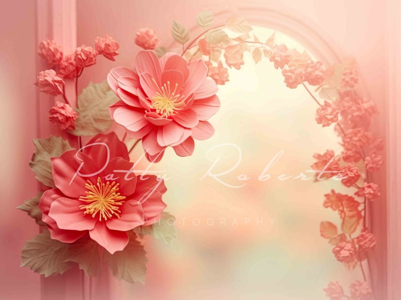 Kate Die Farben des Frühlings Rosa blumiger Hintergrund von Patty Roberts