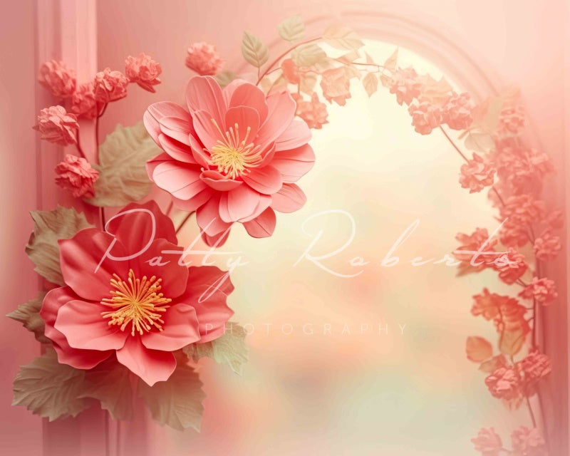 Kate Die Farben des Frühlings Rosa blumiger Hintergrund von Patty Roberts