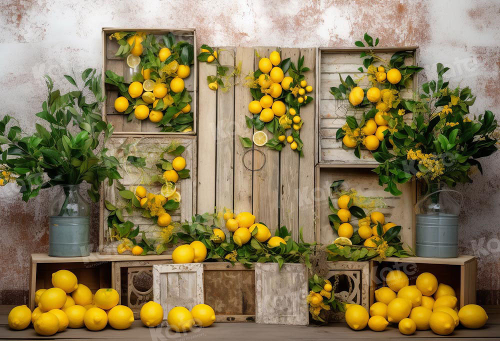 Kate Sommer Zitrone Scheune Hintergrund von Chain Photography - Kate Backdrop.de