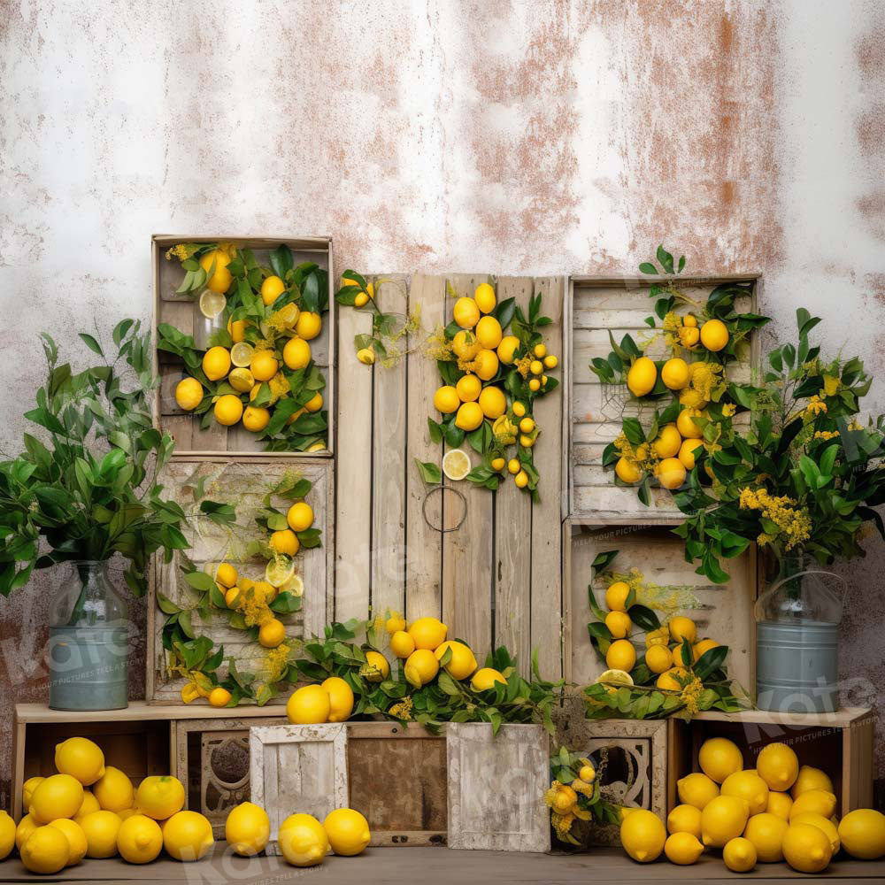 Kate Sommer Zitrone Scheune Hintergrund von Chain Photography - Kate Backdrop.de