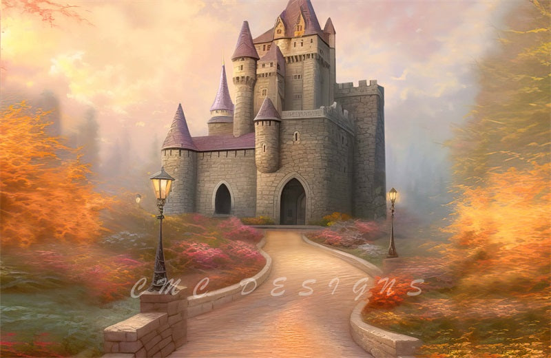 Kate Magischer Herbst Schloss Hintergrund von Candice Compton