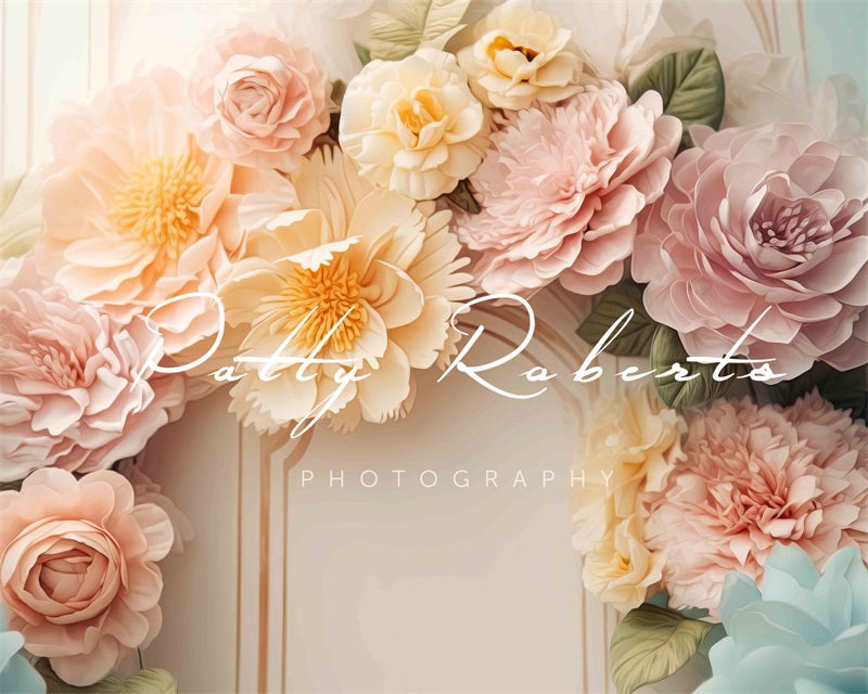 Kate Bezaubernde Blüten Floral Arch Wand Hintergrund von Patty Roberts - Kate Backdrop.de