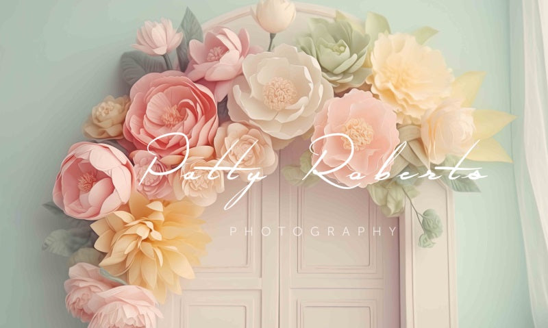 Kate Pastell Blütenblatt Power Hochzeit Floral Tür Hintergrund von Patty Roberts