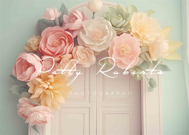 Kate Pastell Blütenblatt Power Hochzeit Floral Tür Hintergrund von Patty Roberts