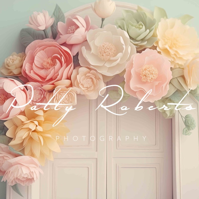 Kate Pastell Blütenblatt Power Hochzeit Floral Tür Hintergrund von Patty Roberts - Kate Backdrop.de