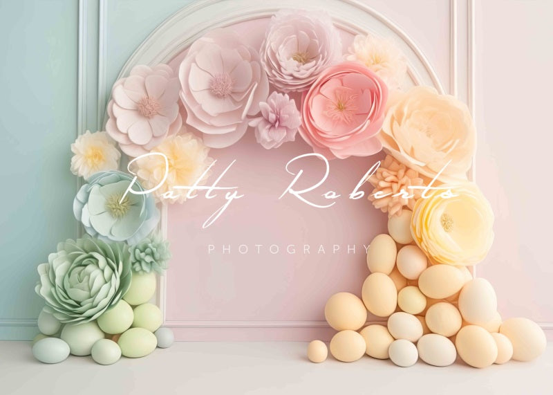 Kate Frühling Fling bunte Floral Arch Wand Hintergrund von Patty Roberts