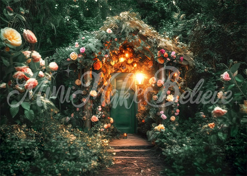 Kate Wald Fee Haus mit Blumen Hintergrund von Mini MakeBelieve