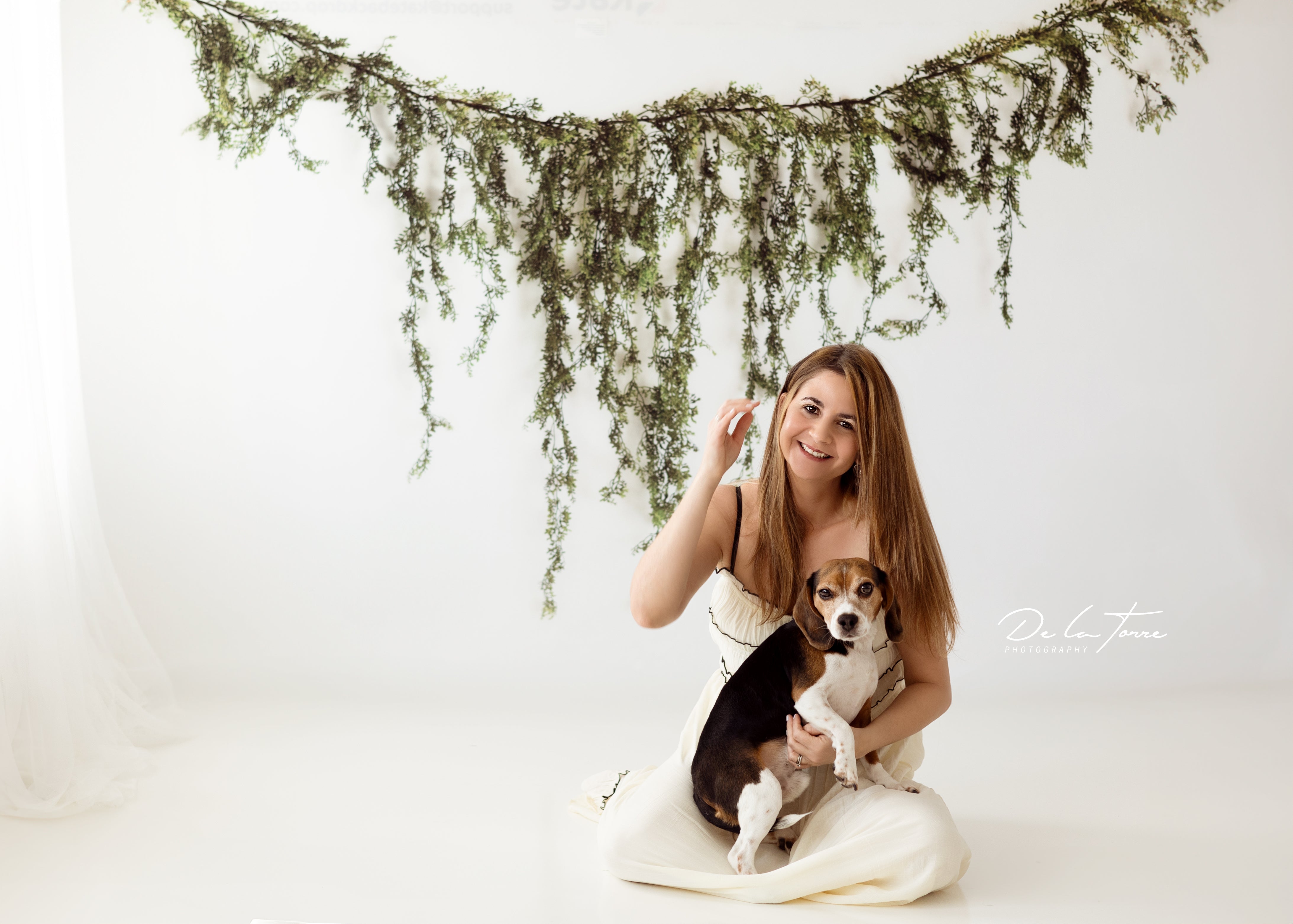 Kate Frühling/Sommer Rebengirlande auf weißem Hintergrund von Mandy Ringe Photography - Kate Backdrop.de