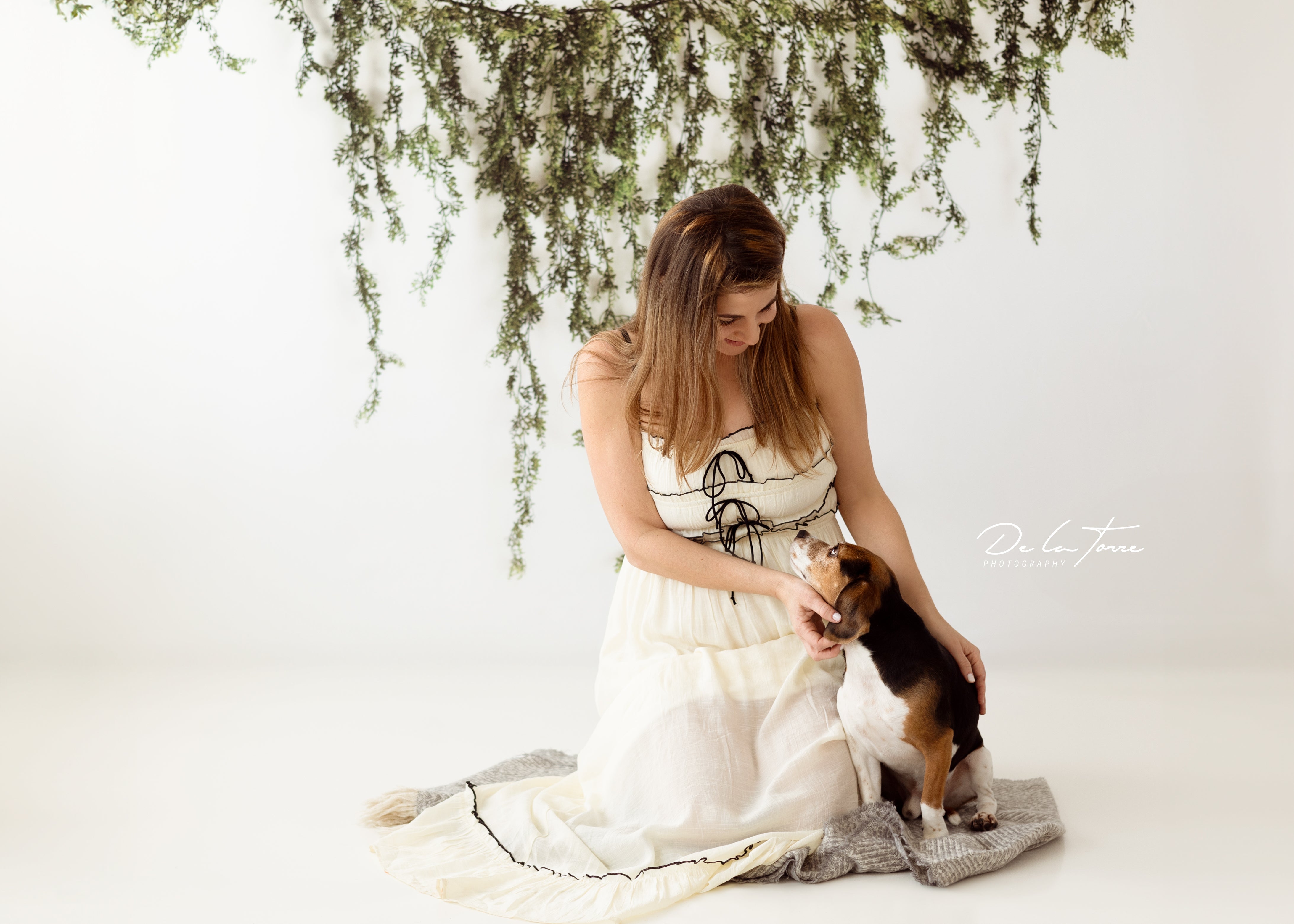 Kate Frühling/Sommer Rebengirlande auf weißem Hintergrund von Mandy Ringe Photography - Kate Backdrop.de