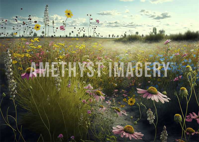 Kate Sommer Wildblumen Hintergrund von Angela Miller