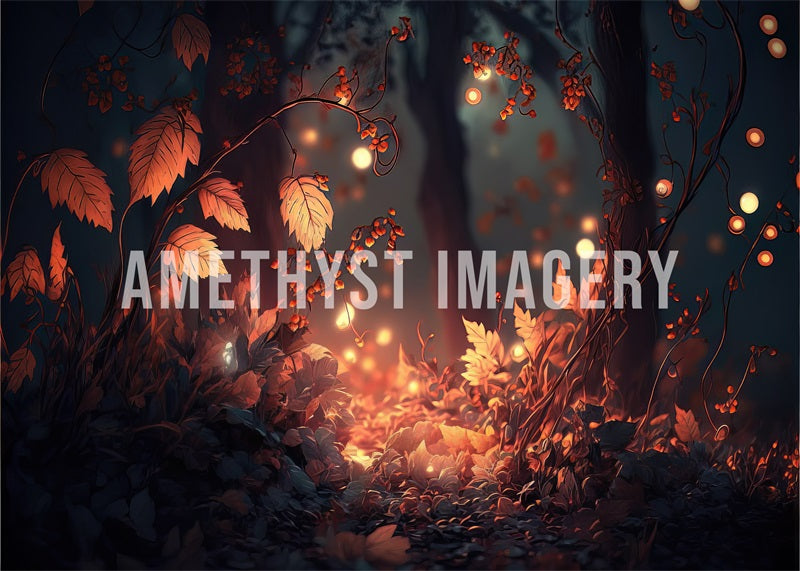 Kate Herbst Wald glühen Hintergrund von Angela Miller
