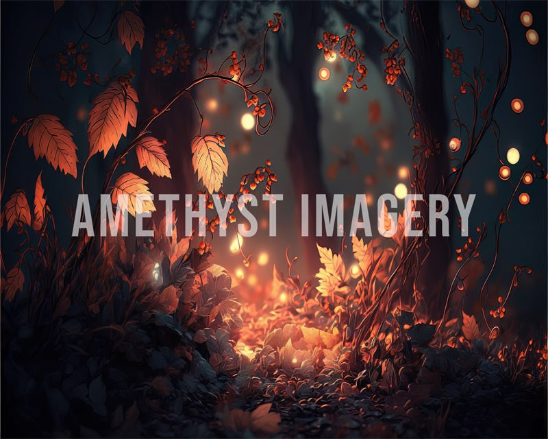 Kate Herbst Wald glühen Hintergrund von Angela Miller