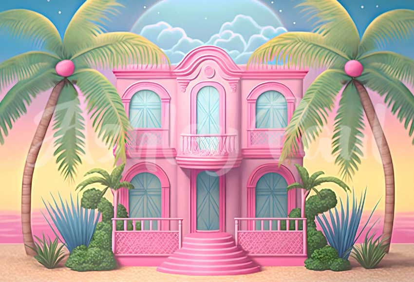 Kate Fantasie Dolly Sommer Strand Haus Hintergrund von Ashley Paul - Kate Backdrop.de