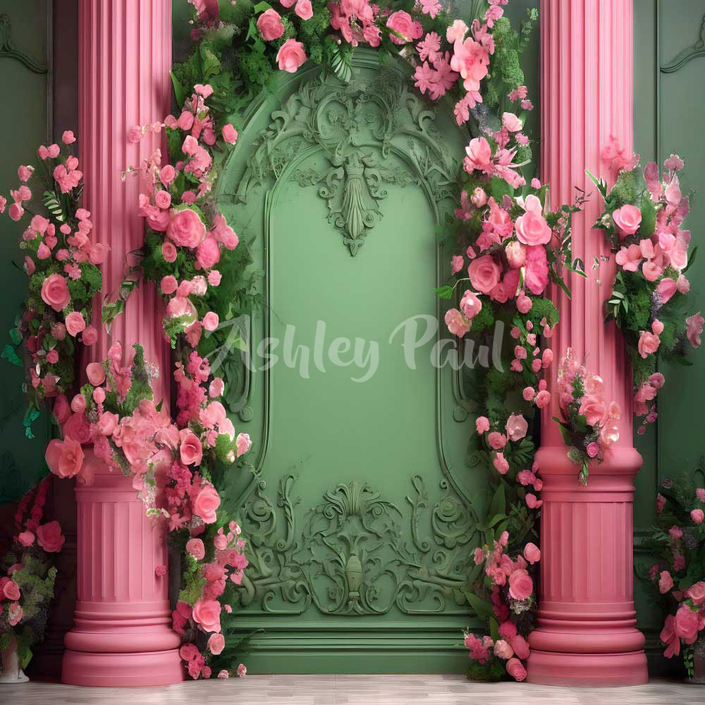 Kate Fantasie Puppenhaus Wand Floral Hintergrund von Ashley Paul
