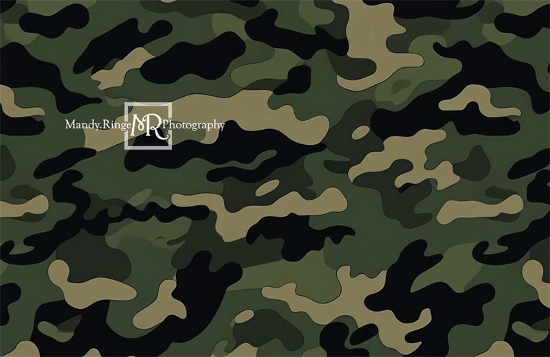Kate Armee Camouflage Muster Grün Hintergrund von Mandy Ringe Fotograf - Kate Backdrop.de