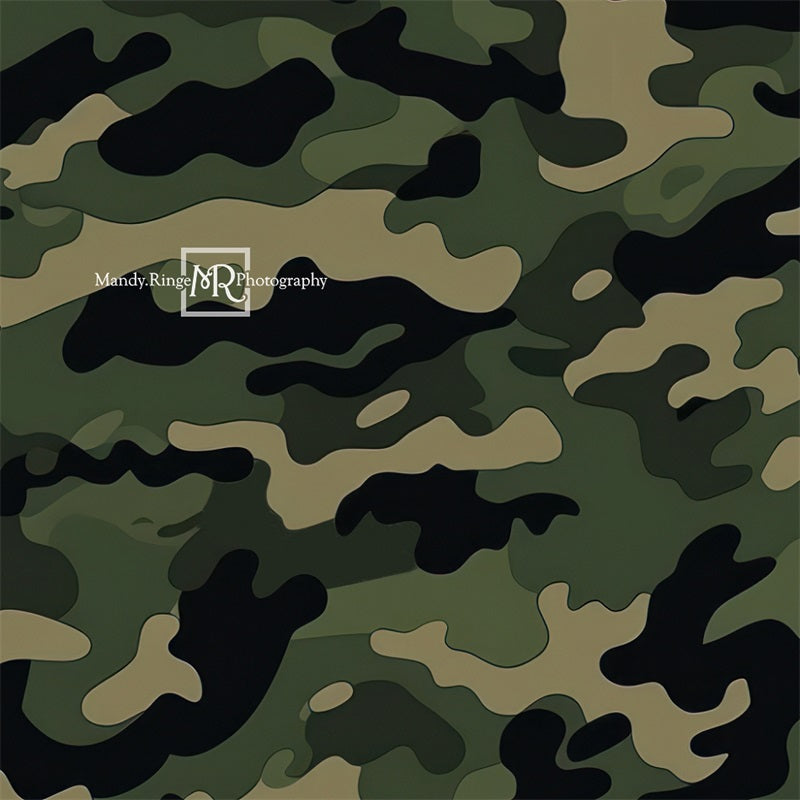 Kate Armee Camouflage Muster Grün Hintergrund von Mandy Ringe Fotograf - Kate Backdrop.de
