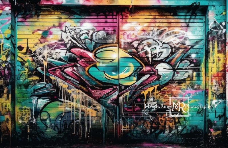 Kate Bunte Graffiti Wand Hintergrund von Mandy Ringe Fotograf