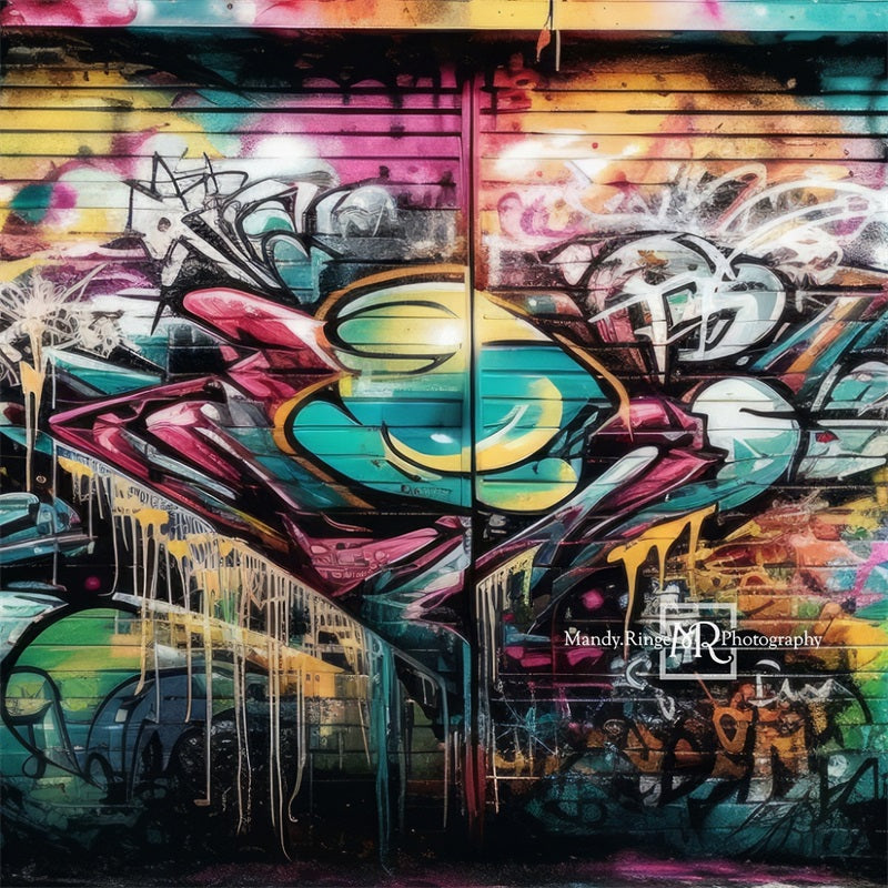 Kate Bunte Graffiti Wand Hintergrund von Mandy Ringe Fotograf