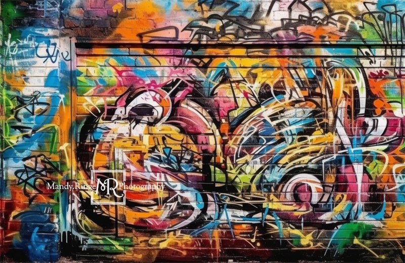 Kate Bunte städtische Graffiti Wand Hintergrund von Mandy Ringe Fotograf