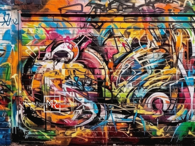 Kate Bunte städtische Graffiti Wand Hintergrund von Mandy Ringe Fotograf