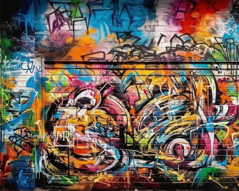 Kate Bunte städtische Graffiti Wand Hintergrund von Mandy Ringe Fotograf - Kate Backdrop.de