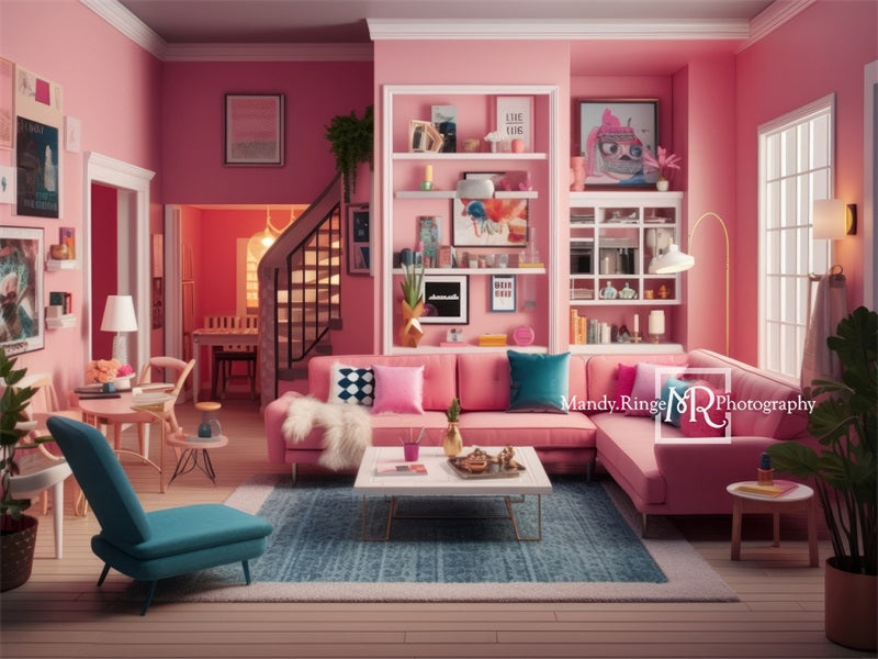 Kate Puppenhaus Wohnzimmer Barbie Hintergrund von Mandy Ringe Fotograf