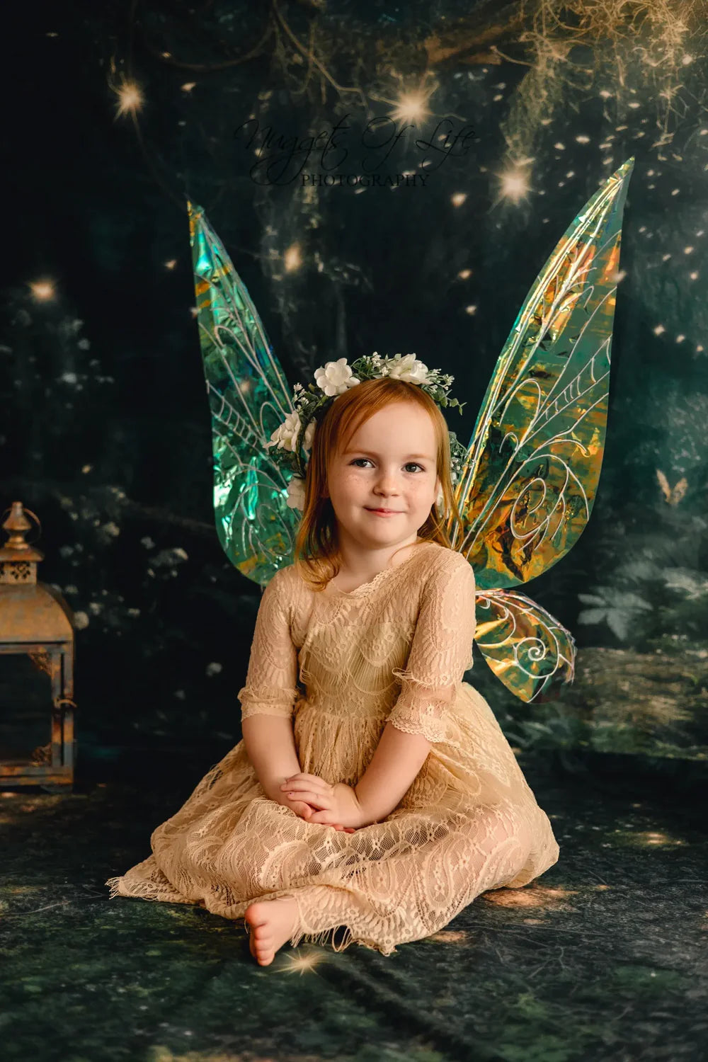Kate Fantasy Glühwürmchen Wald in der Nacht Hintergrund+Traum Erdgeschoss Hintergrund - Kate Backdrop.de