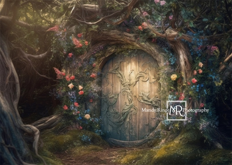 Kate Verzauberte Fairy Tree House mit Blumen Hintergrund von Mandy Ringe Fotograf