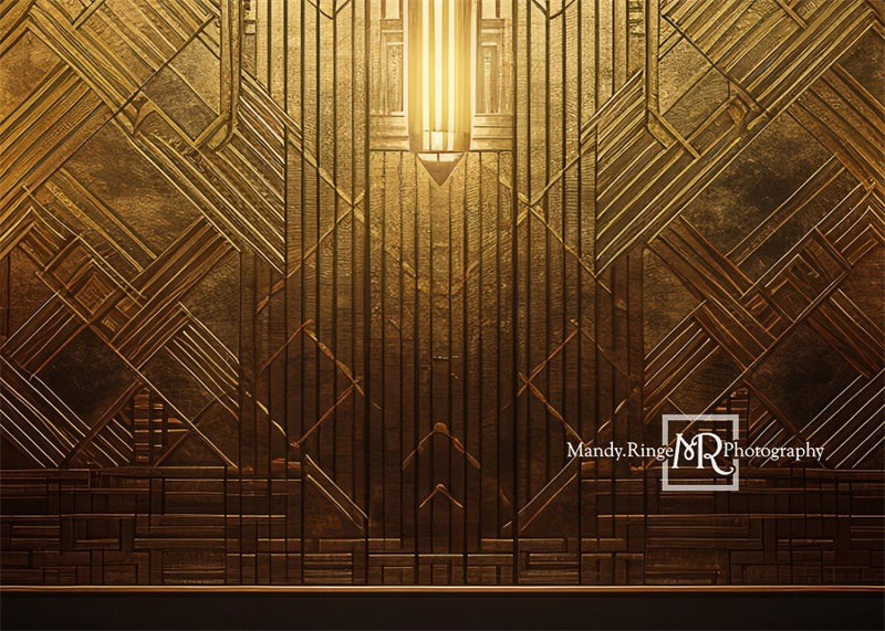 Kate Goldene Art Deco Wand Hintergrund von Mandy Ringe Fotograf - Kate Backdrop.de