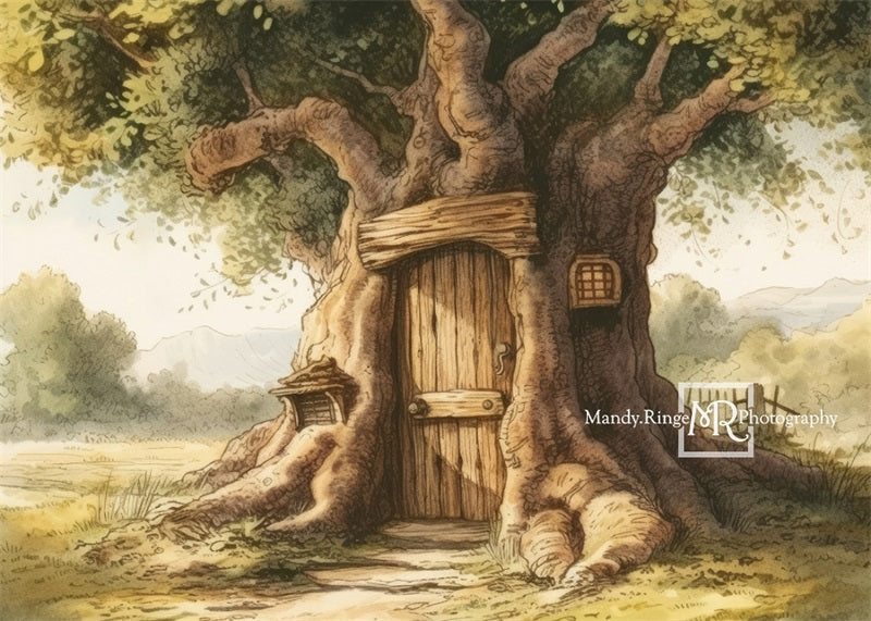 Kate Hundert Morgen Wald Baum Kuchen Smash Fleece Hintergrund Entworfen von Mandy Ringe - Kate Backdrop.de