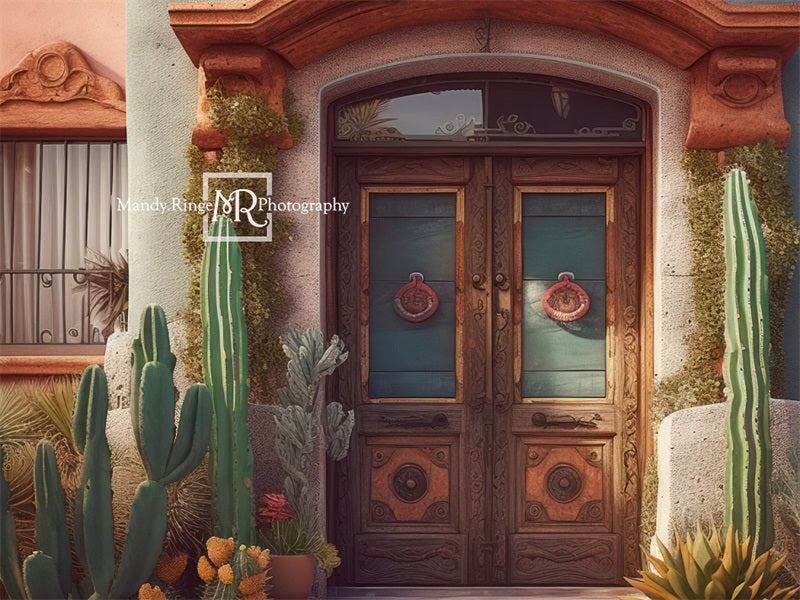Kate Mexikanische Hacienda Front Veranda Hintergrund von Mandy Ringe Fotograf