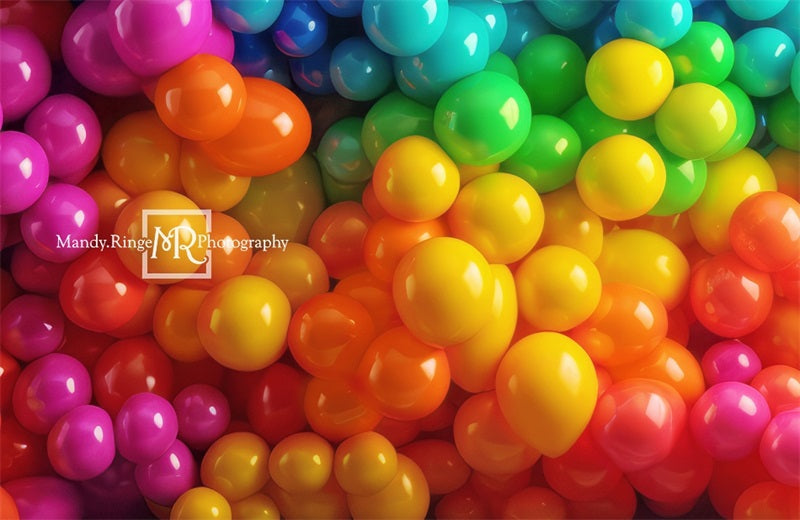 Kate Neon Regenbogen Ballon Wand Hintergrund von Mandy Ringe Fotograf - Kate Backdrop.de