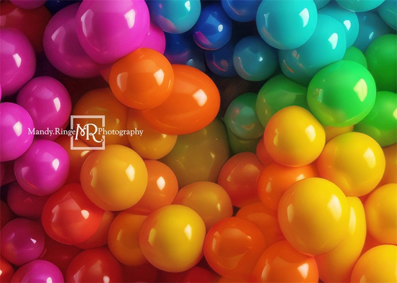 Kate Neon Regenbogen Ballon Wand Hintergrund von Mandy Ringe Fotograf - Kate Backdrop.de