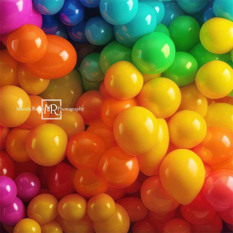 Kate Neon Regenbogen Ballon Wand Hintergrund von Mandy Ringe Fotograf - Kate Backdrop.de