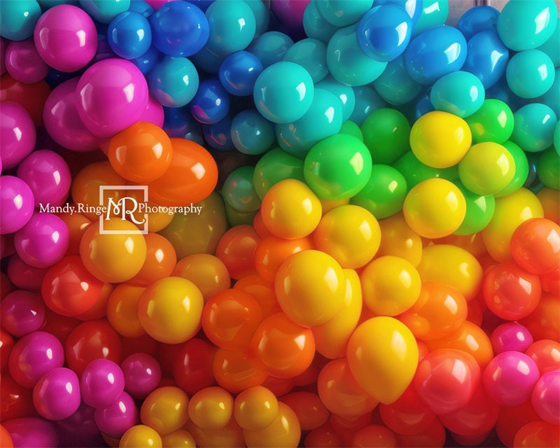 Kate Neon Regenbogen Ballon Wand Hintergrund von Mandy Ringe Fotograf - Kate Backdrop.de