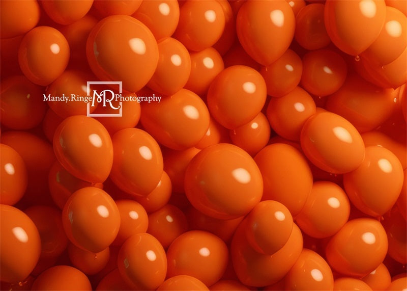 Kate Orange Luftballon Wand Hintergrund von Mandy Ringe Fotograf - Kate Backdrop.de