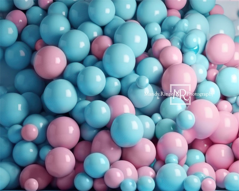 Kate Rosa und Blau Ballon Wand Hintergrund von Mandy Ringe Fotograf