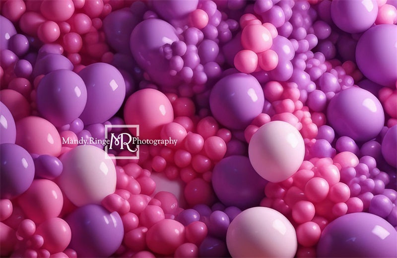 Kate Rosa und lila Ballon Wand Hintergrund von Mandy Ringe Fotograf - Kate Backdrop.de
