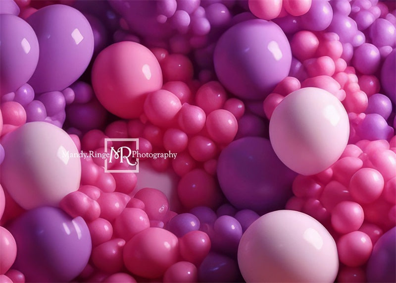 Kate Rosa und lila Ballon Wand Hintergrund von Mandy Ringe Fotograf - Kate Backdrop.de