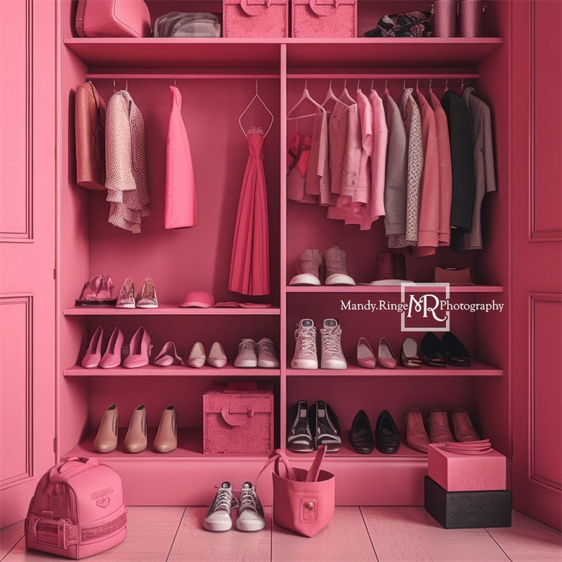 Kate Rosa Puppe Zubehör Schrank Barbie Hintergrund von Mandy Ringe Fotograf - Kate Backdrop.de